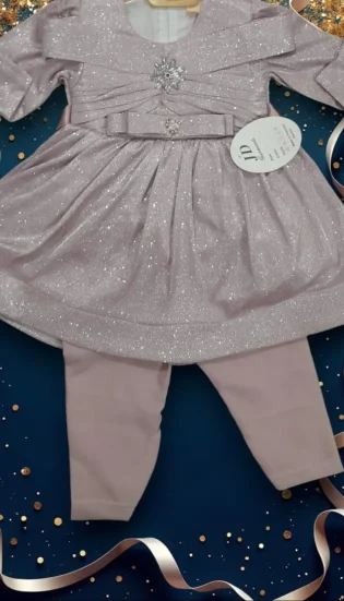 Stylish Baby Girl Frocks (4-6 Years) – Shiny Fabric | trendhiveco.pk