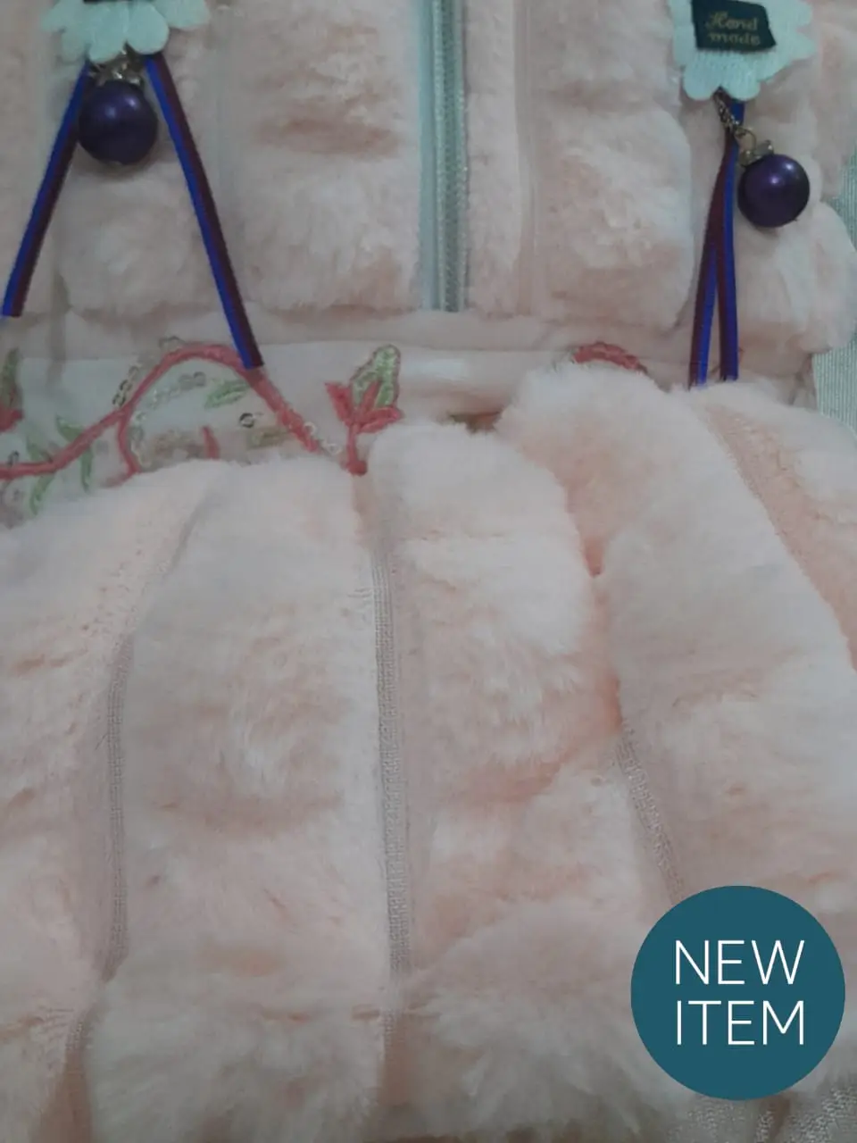 Soft Woolen Frock Hoodies for Baby Girls (0-1 Year) in Pakistan - Image 3