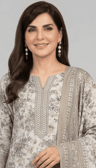 3 piece lawn unstitched suit for ladies and women on affordable sale price