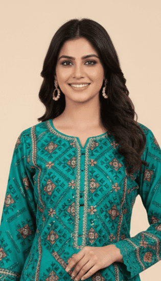 2 Pieces lawn suits for girls available at online shop trendhiveco.pk