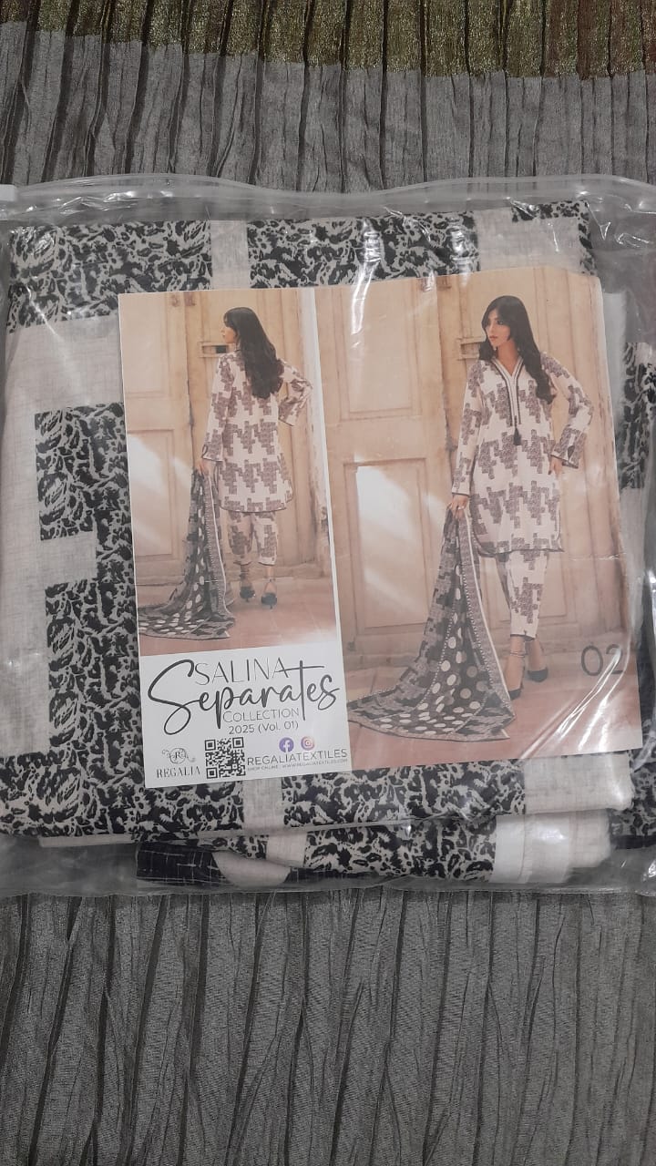 3 Pcs Premium Salina Lawn Unstitched Collection – Best Prices in Pakistan | Shop Now at TrendHiveCo.pk - Image 4