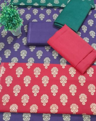 Red lawn 2 pieces shinny printed suits