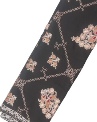 Affordable and pretty designed –Exquisite Ladies Summer Shawl with Slight Embroidery -Black