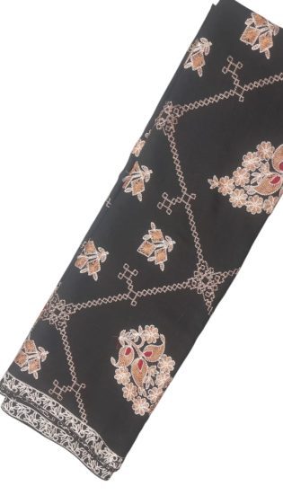 Affordable and pretty designed –Exquisite Ladies Summer Shawl with Slight Embroidery -Black