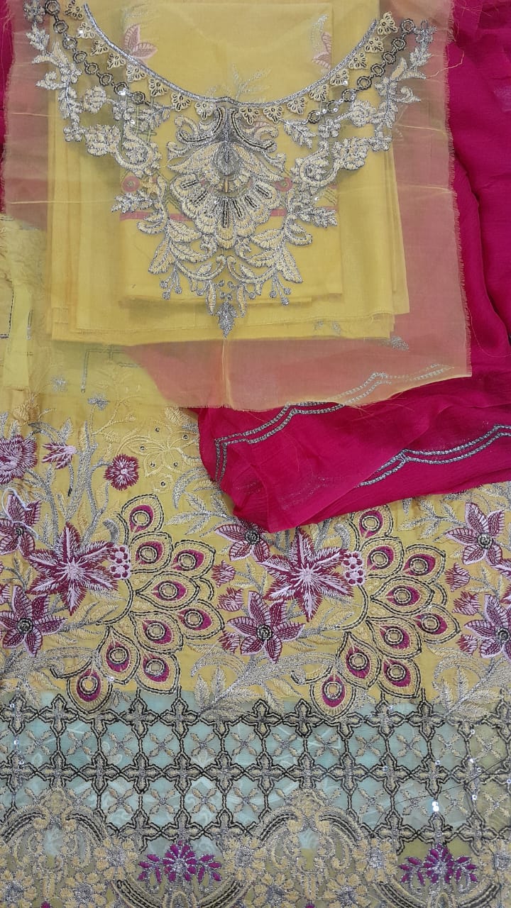 Affordable and Festive Lawn Suit for Ladies -- Luxury Designer Embroidered Lawn Suit – Perfect for Eid & Wedding Functions - Image 2