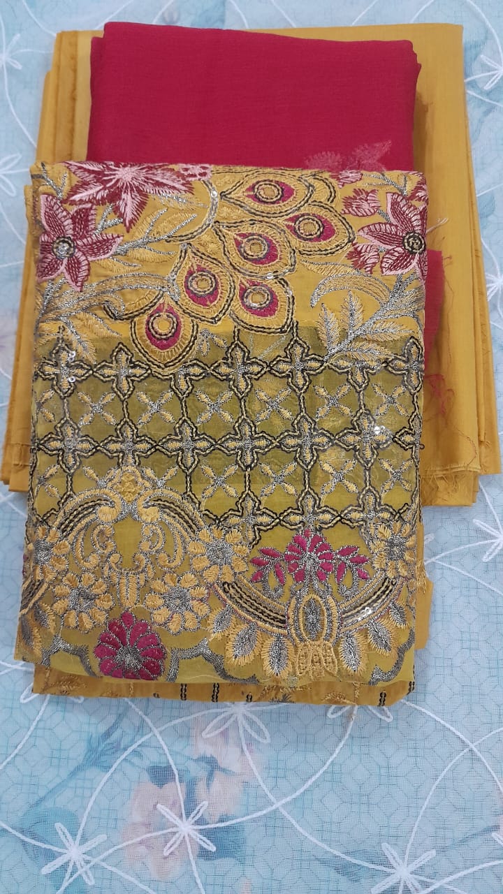 Affordable and Festive Lawn Suit for Ladies -- Luxury Designer Embroidered Lawn Suit – Perfect for Eid & Wedding Functions - Image 3