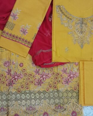 Affordable and Festive Lawn Suit for Ladies -- Luxury Designer Embroidered Lawn Suit – Perfect for Eid & Wedding Functions