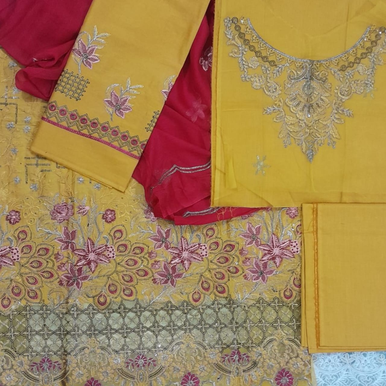 Affordable and Festive Lawn Suit for Ladies -- Luxury Designer Embroidered Lawn Suit – Perfect for Eid & Wedding Functions