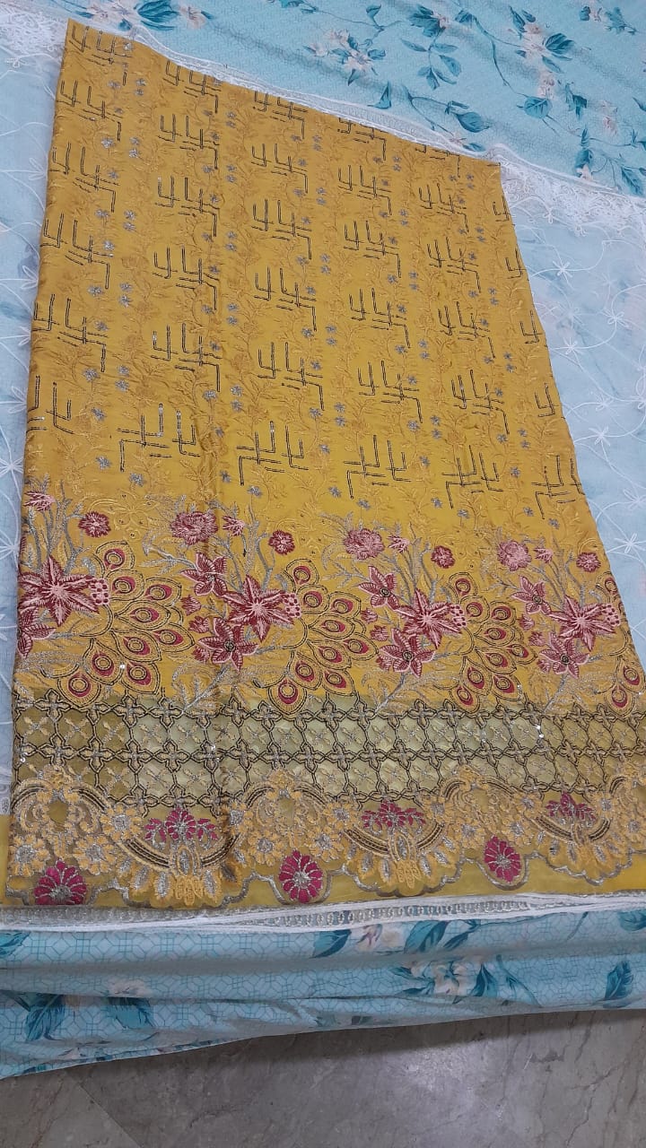 Affordable and Festive Lawn Suit for Ladies -- Luxury Designer Embroidered Lawn Suit – Perfect for Eid & Wedding Functions - Image 5