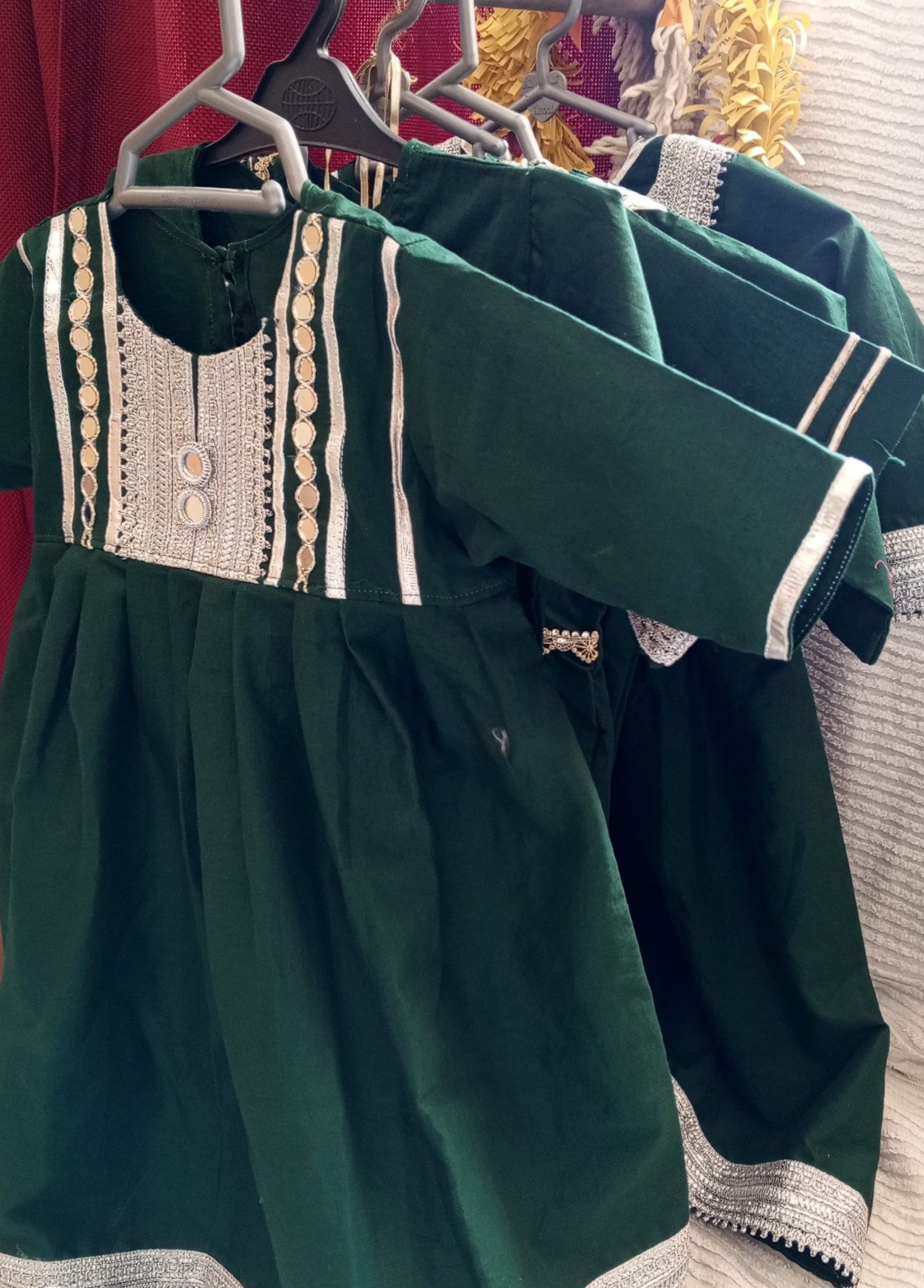 Imported lawn Stuff handmade embroidered suits for girls aged 1 to 10 years