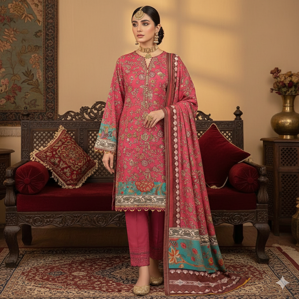 Summer lawn 3 pcs collection for girls and ladies