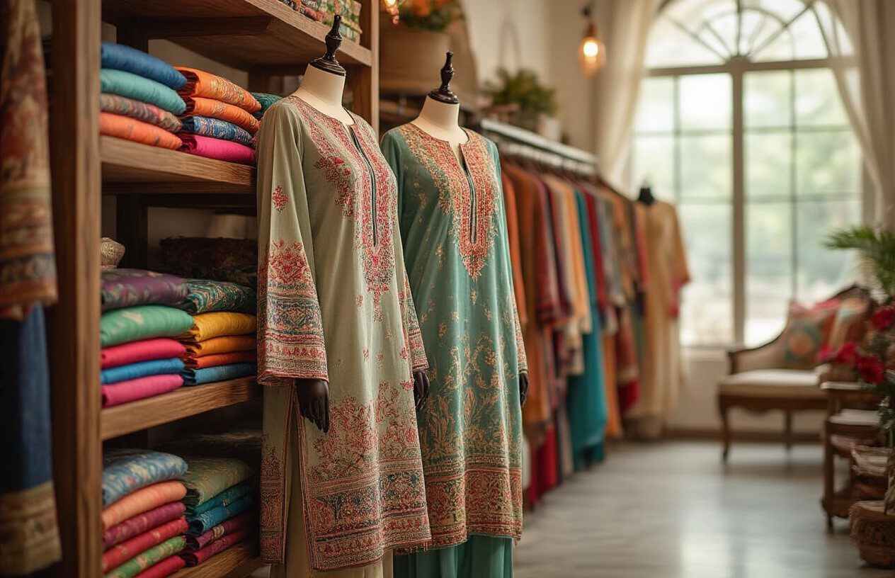 Stitched & Unstitched , best lawn suits in Pakistan available at online store in Sheikhupura, Punjab